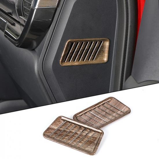Center Console Side Air Vent Outlet Trim Cover Bezel For Ford F150 21+Wood Grain