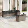 Vidaxl 8-Cz. Set di Mobili da Giardino con Cuscini, Grigio, Polyrattan