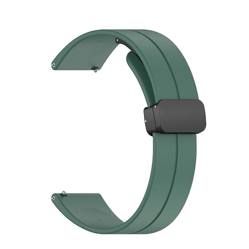 20mm/12mm Universal Folding Magnetic Silicone Watch Strap Replacement