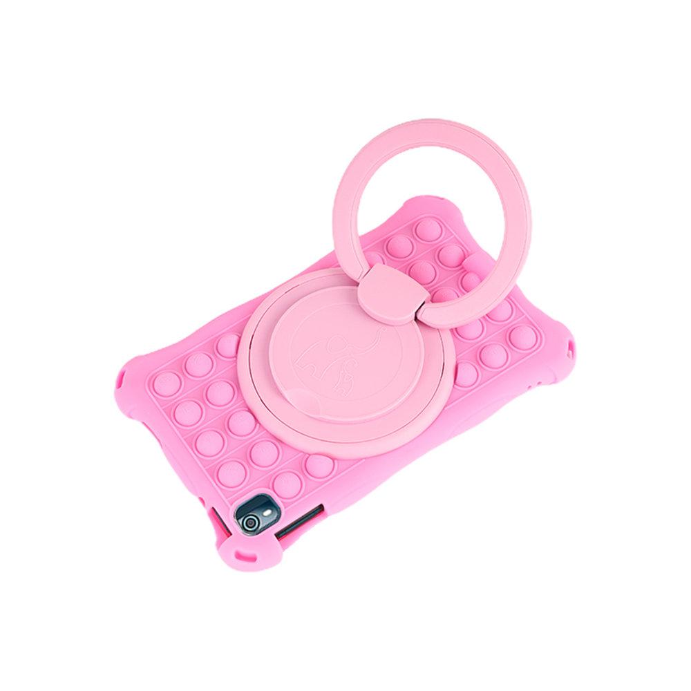 Pro Nokia T10 2025 Pouzdro 8palcové Měkké Bublinkové Silikonové Bezpečné pro Děti Kryt na Tablet Pro Nokia T10 360 Stupňů Otočný Stojan Funda