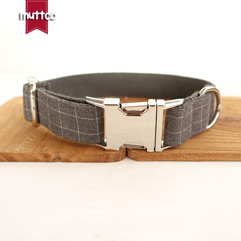MUTTCO Dog Collar & Leash Set with Bowtie - Pet Accessories UDC-001