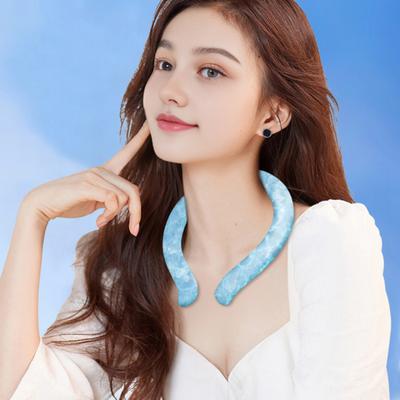 Portable Neck Cooling Tube Summer Wearable Neck Cooler Lightweight Reusable Ice Cold Ring Outdoor Heatstroke Prevention Neck Wrap Collar