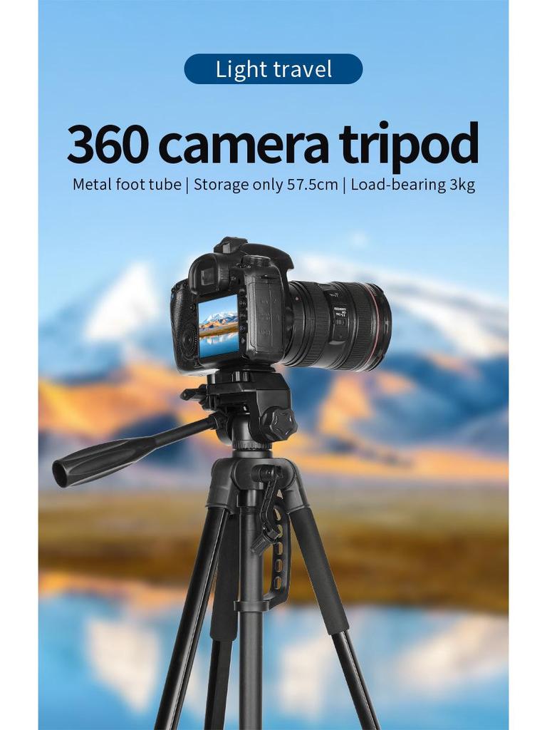 DSLR, Aynasız, Mobil, Video Kaydı ve Canlı Yayın için Cross360 Taşınabilir Kamera Tripodu