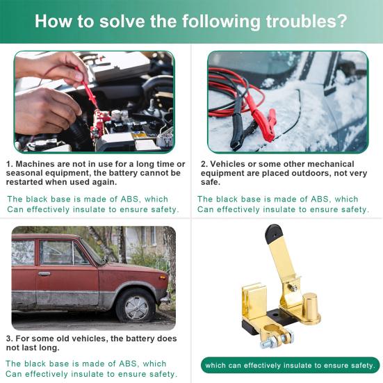 Batterie-Trennschalter, hervorragende Leitfähigkeit, stabil, sicher zu verwenden, universelle Passform, für Wohnmobil, LKW, Boot, Batterie-Trennschalter, Ersatz