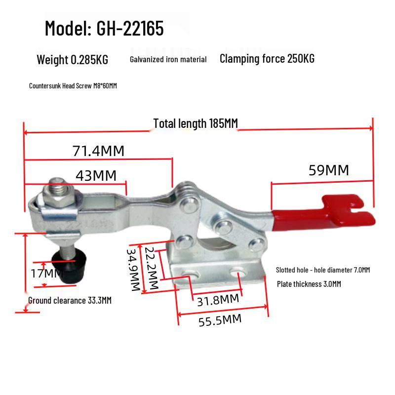Quick Clamp GH201: Stainless Steel 201A Pliers, 201B Collet, 201C Fixture, 225D Toggle Clamp