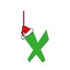1Pcs Christmas Decoration Green Letter Hanging Christmas Tree Pendant Ornament for Home Decor Navidad New Year 2026 Accessories