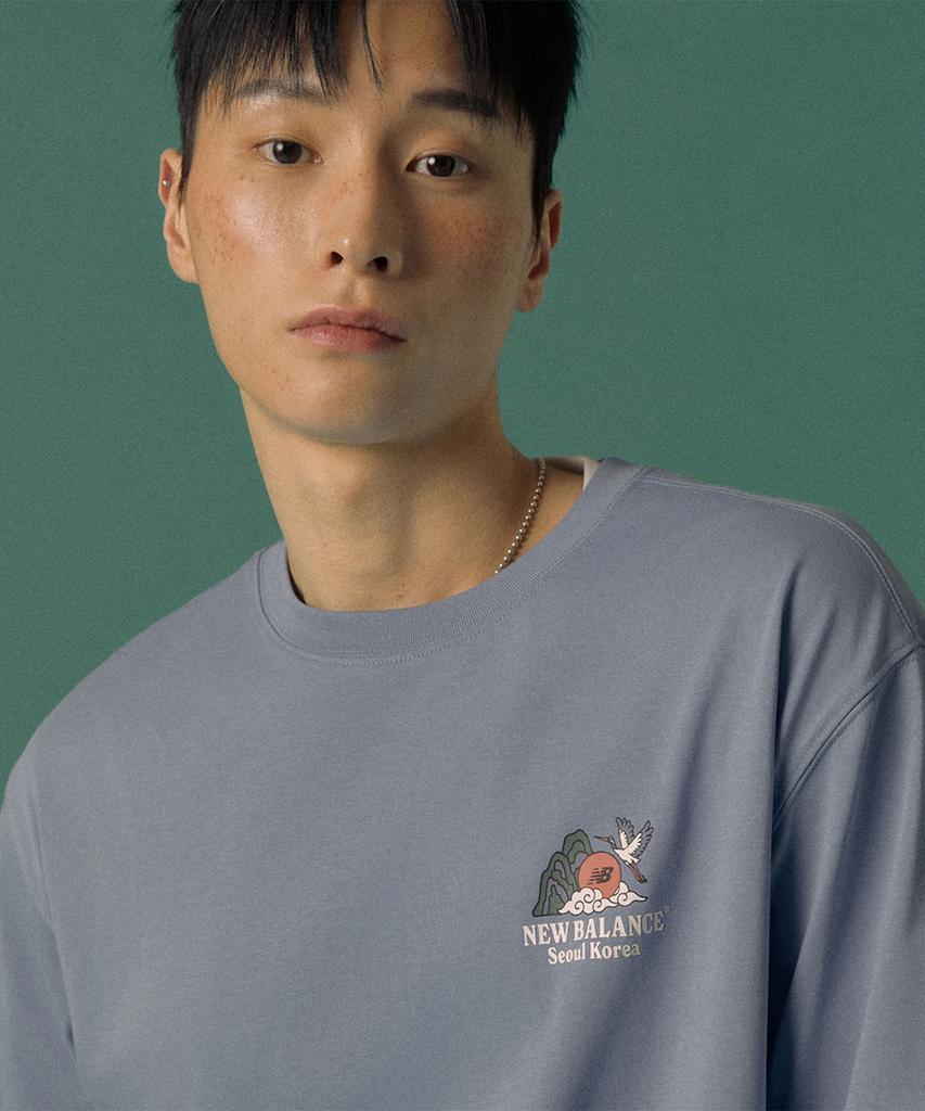 Nyuballanseu Nbneg2A043 / Uni Nb Seoul Tiger 2.0 Short Sleeve T-Shirt (Light Blue)