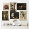 Vintage Rustic Antique Fruit Peaches Apple Still Life Poster Print Canvas Painting Wall Picture Kitchen Country Farmhouse Decor