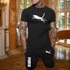 Men's Breathable T-shirt Shorts Casual and Fashionable Two-piece Set