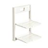 Kitchen Storage Rack Wall Mounted with Suction Cup Organizer Foldable Serving Platter Countertop Shelf for Bowls Plates