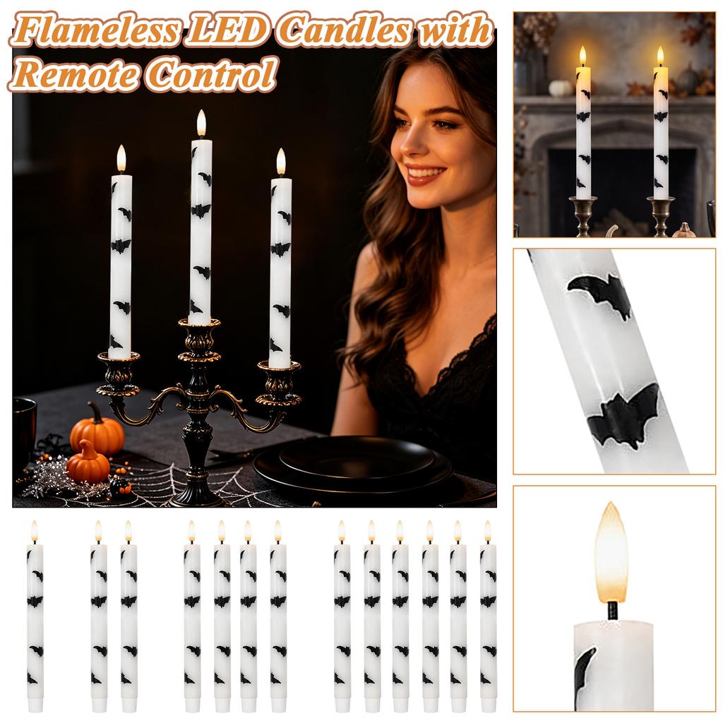 Flameless LED Candles with Remote Control - 1, 2, 4, or 6 Pack for Home Decor and Events