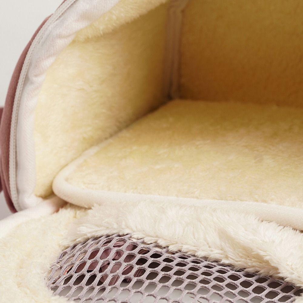 Convenient Velvet+Mesh Small Pet Carrier Bag Breathable Comfortable Pet Messenger Bag Portable Hamster Handbag Guinea Pig