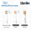 usmile Electric Toothbrush Replacement Brush Heads (2-Pack) CN Plug (adapter Included)