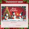 Christmas Decor Santa Claus Festive Backdrop Seasonal Decoration Christmas Tree Winter Wonderland Banner For Winter Festival