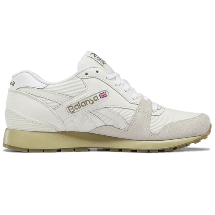 Reebok Balansa X  GL6000 Leather Fabric Suede Round Toe Lace-Up Low-Top Lifestyle Sneakers Unisex Sneakers White Gray GX3480