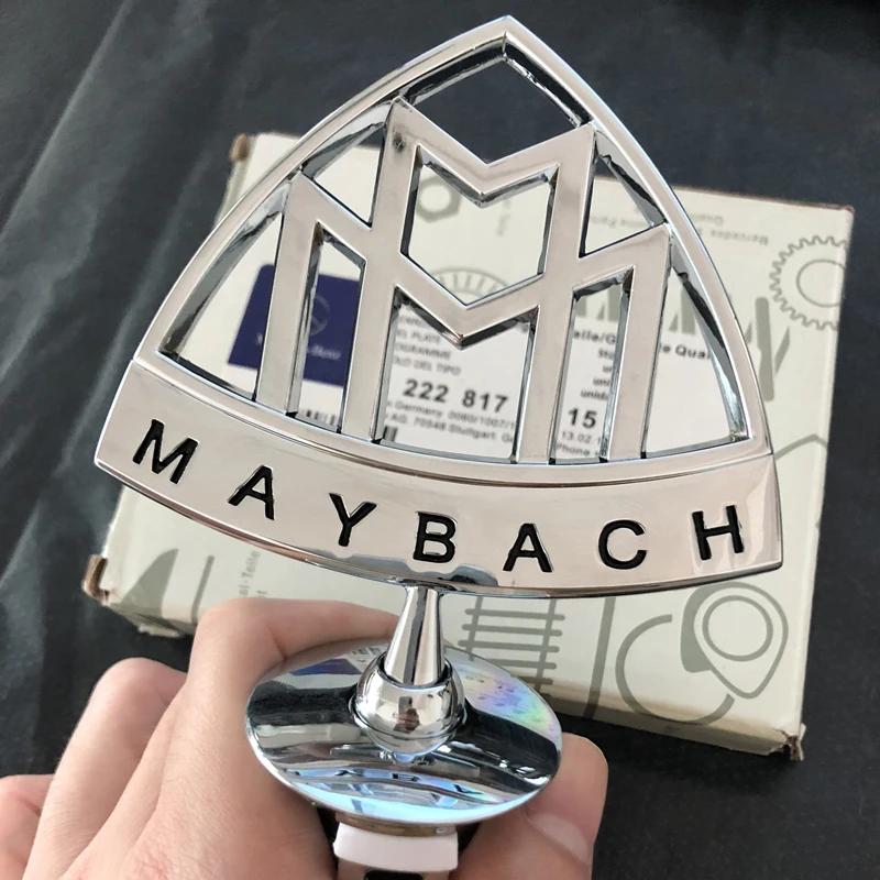 IONQP1 Maybach Logo Front Standing Metal Mark Emblem Auto Hood Rear Badge for Mercedes-Benz Maybach C E S Class S400 S500 S600