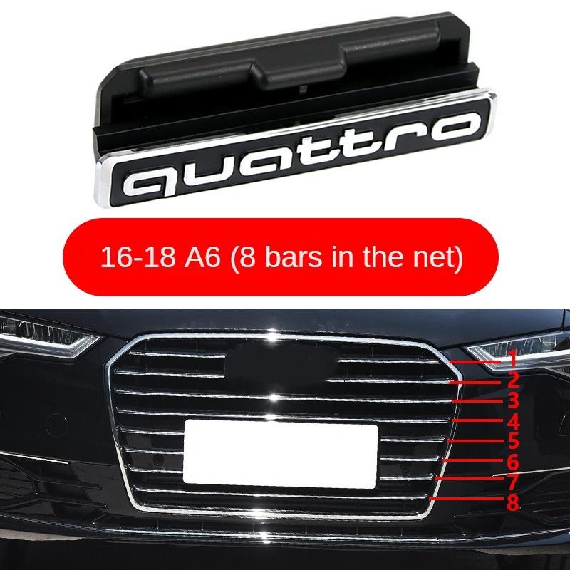 For yngc9 A4 A6 Q3 Car Grille Quattro Logo Front Grill Badge Emblem Sticker Drive Tail Quattro Standard
