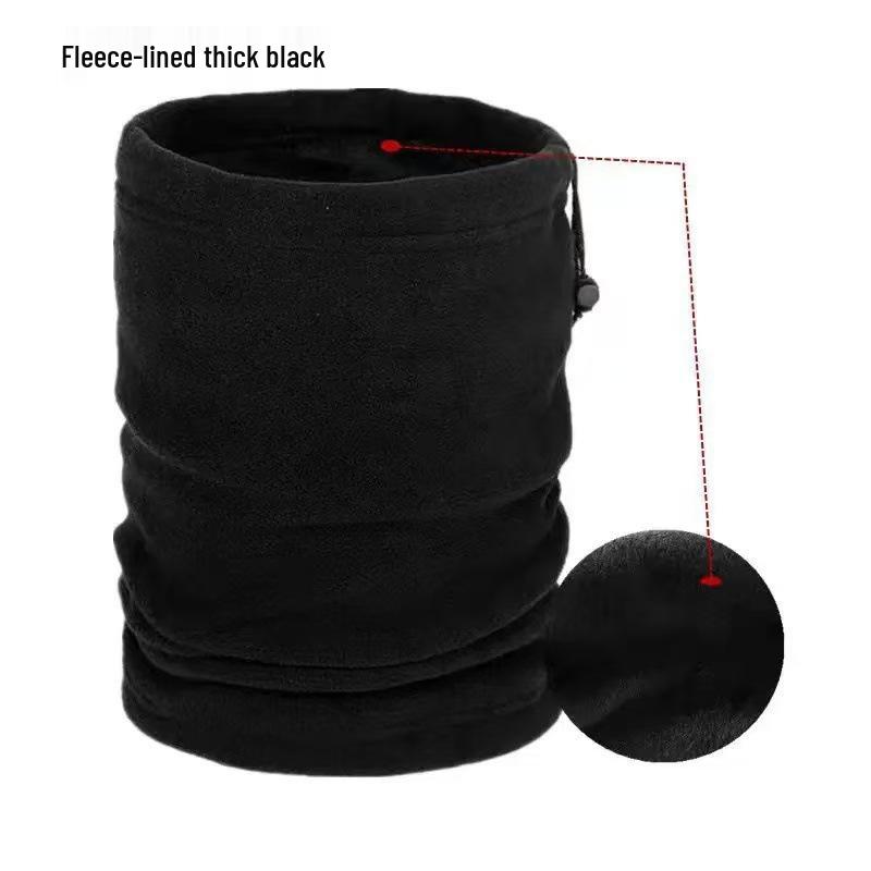 Men's Windproof Winter Cycling & Skiing Fleece Neck Gaiter Hat - Warm Cold Weather Face & Neck Protector
