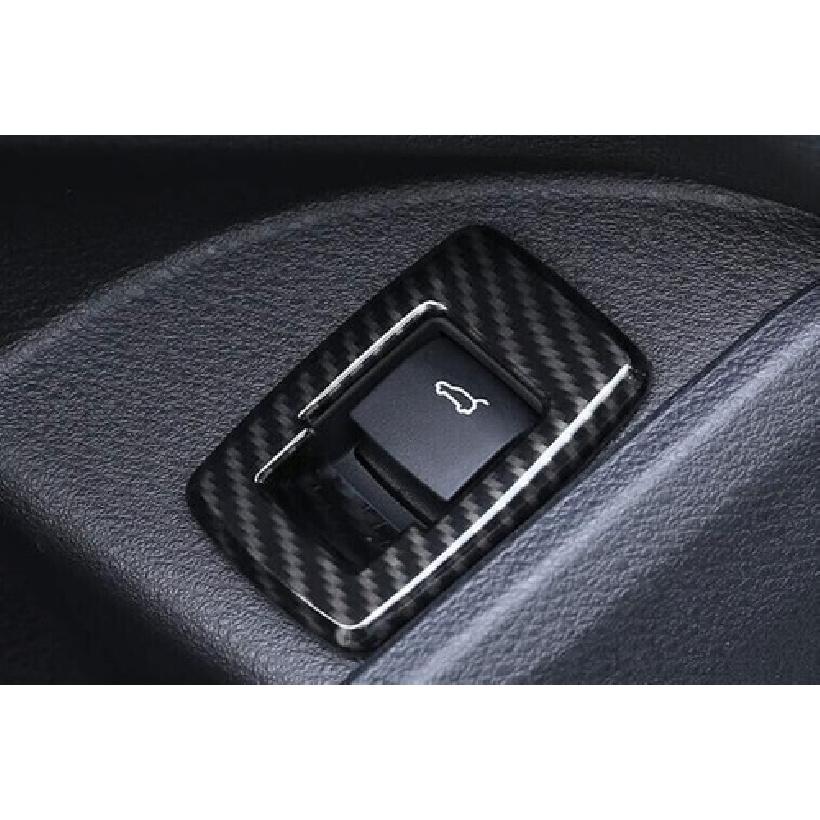 Fit For BMW X2 2018- ABS Carbon Fiber Tailgate Rear Door Button Cover Trim