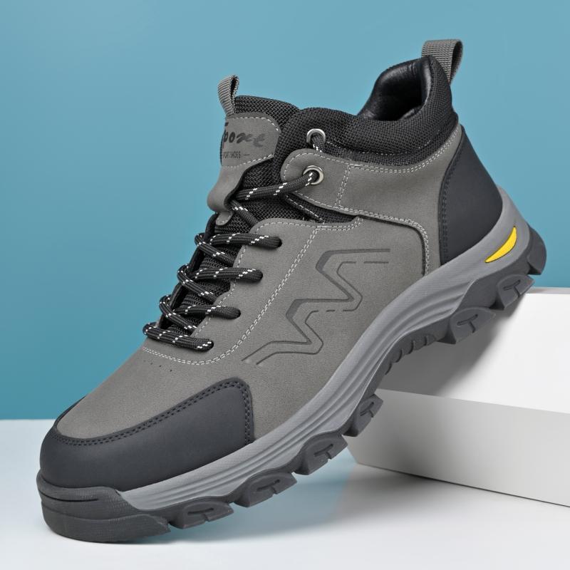 

Модные Удобные Дышащие Дорожные Ботинки с Носком из Замши с Высоким Голенищем Обувь для Ходьбы Мужские Уличные Мотоботы Шнуровка Повседневная Обувь для Пеших Прогулок 44 серый