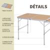 3ft Aluminium MDF-Top Folding Picnic Table Portable Camping Table