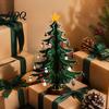 Mini Xmas Tabletop Decor with Lights Wooden Christmas Tree Advent Calendar 2026 24-Day Party