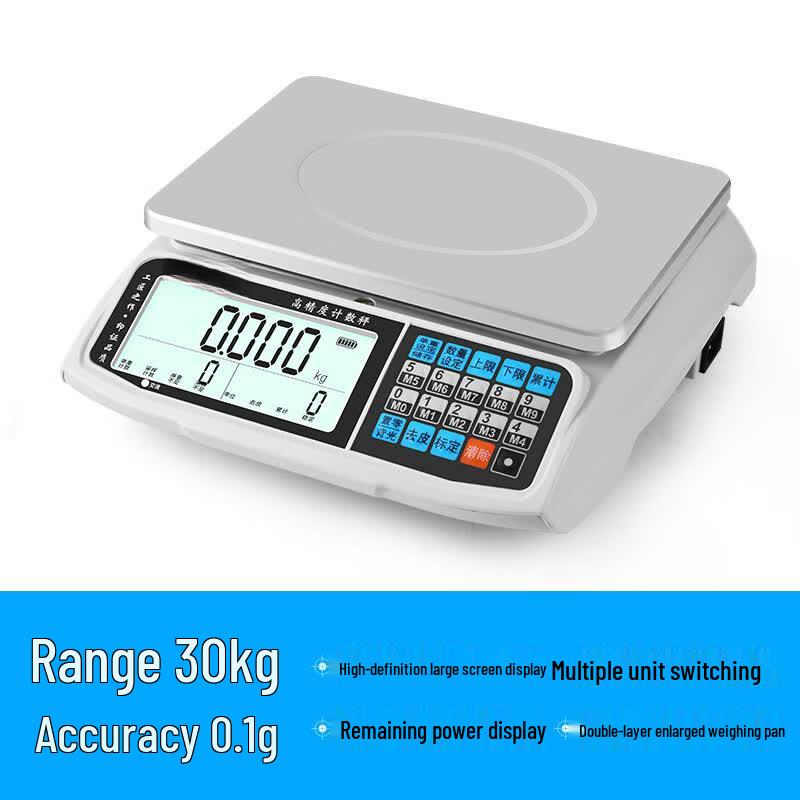 RuHan 30kg/0.1g High-Precision Digital Platform Scale