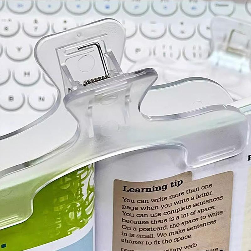 

Креативный держатель для заметок Практичная канцелярия 1 шт. Прозрачный пластиковый держатель для книг Помощь для чтения 12 см Фиксированная книжная полка чистый