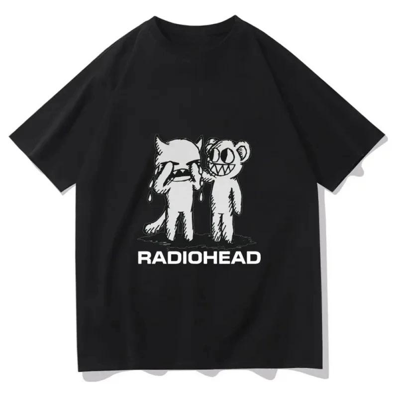 Radiohead T-Shirts Indie Rock Band Anime T-Shirt Letnia Women's Clothing
