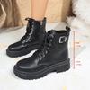 Fleece Martin boots winter new thick-soled thermal short boots women's large-size casual boots women