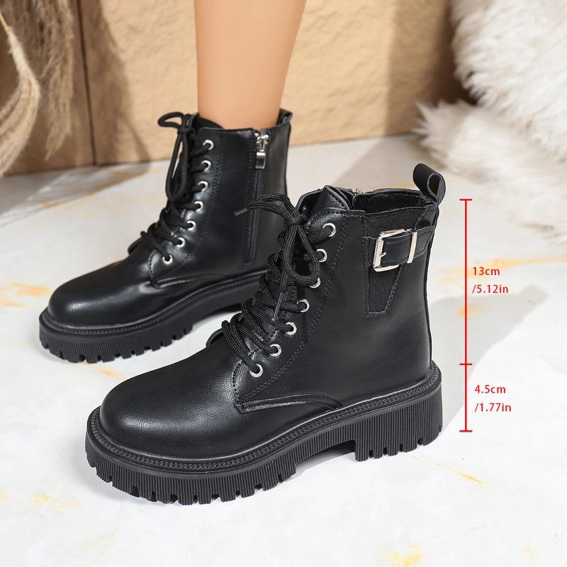 Fleece Martin boots winter new thick-soled thermal short boots women's large-size casual boots women