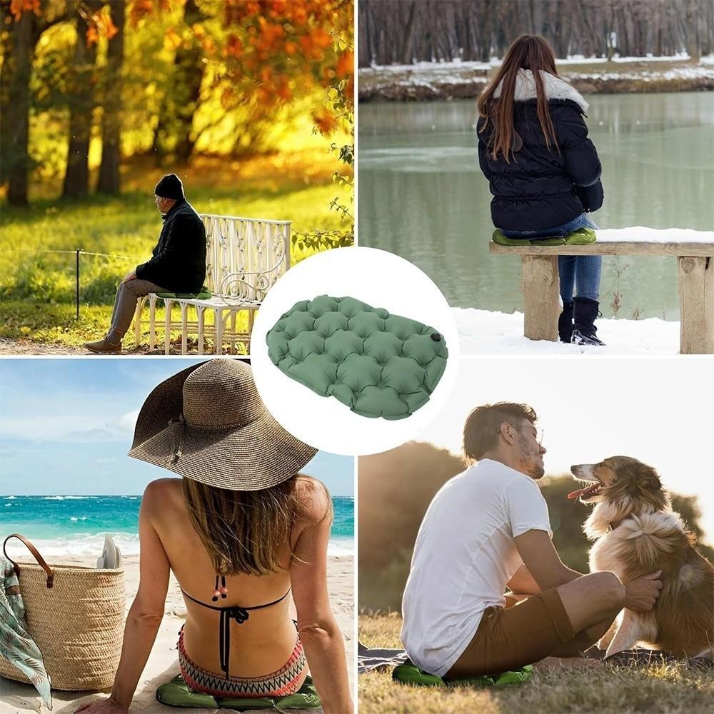 Waterproof Travel Chair Cushion Foldable 3D Air Seat Cushion Portable Camping Chair Pad  Office