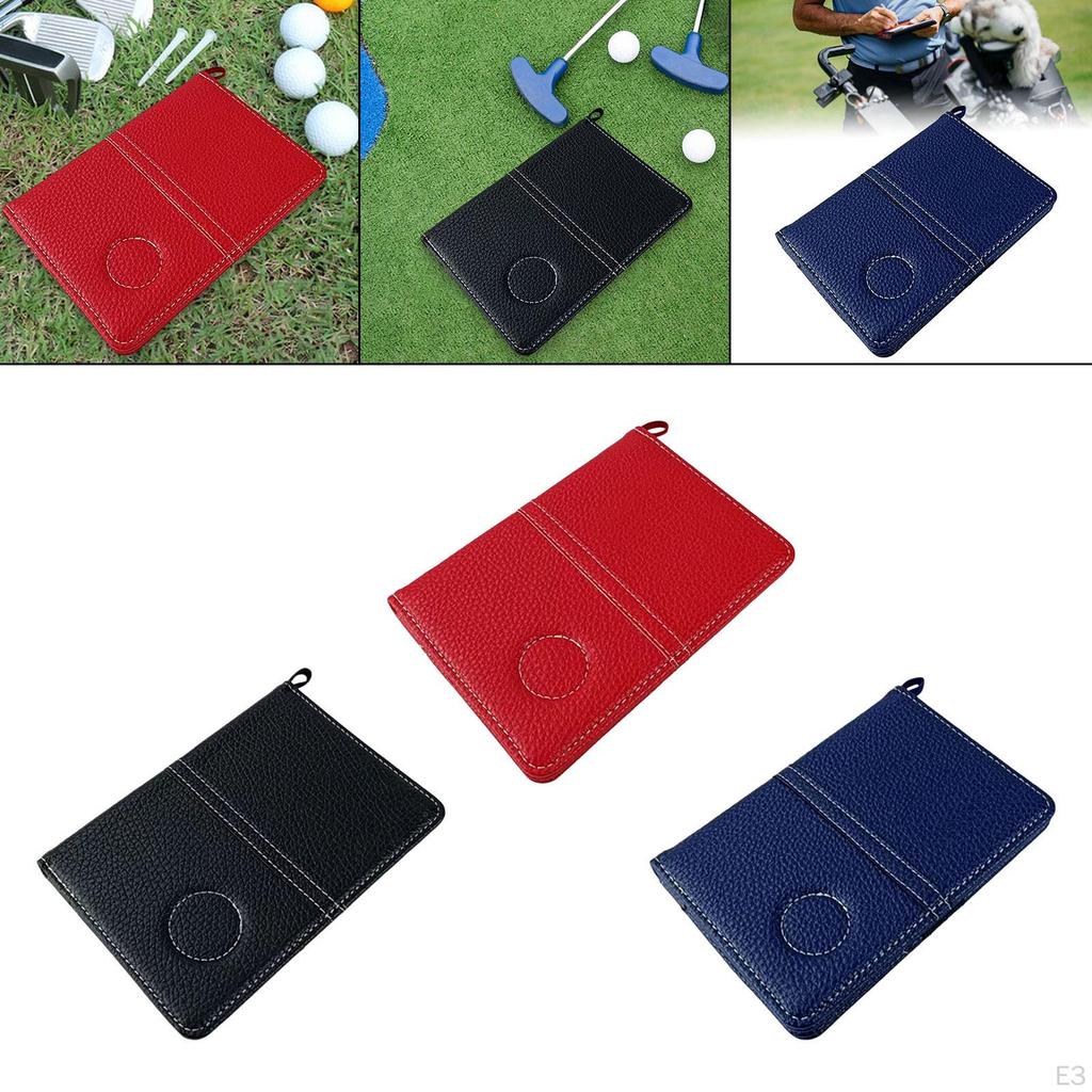 Golf Scorecard Holder Yardage Book Cover Outdoor,Waterproof,PU Leather,Score Protector