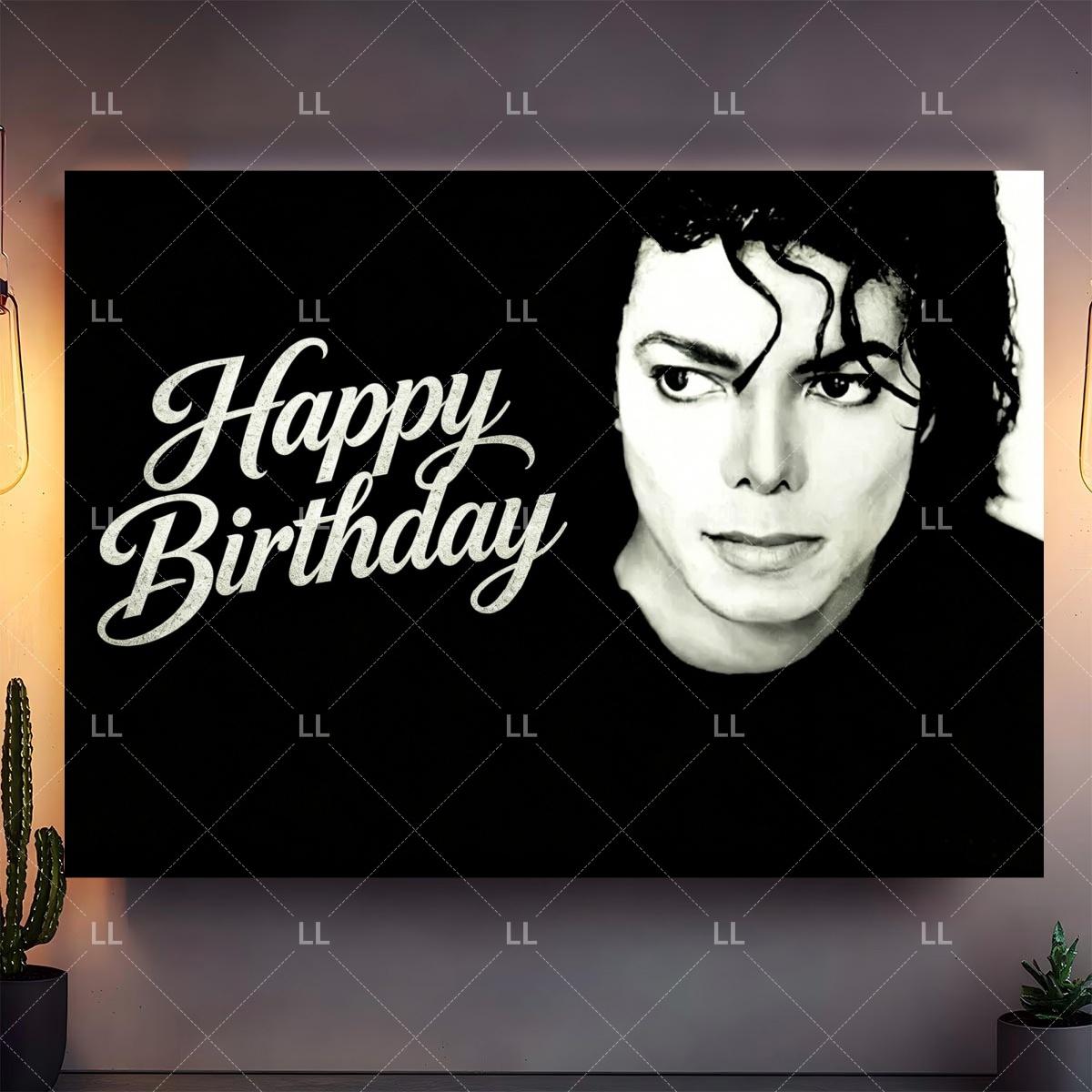 Michael Jackson Fans Geburtstagsparty Dekoration Retro 80er 90er Musik Banner Geschirr Becher Teller Servietten Tischdecke Zubehör Geschenk As show