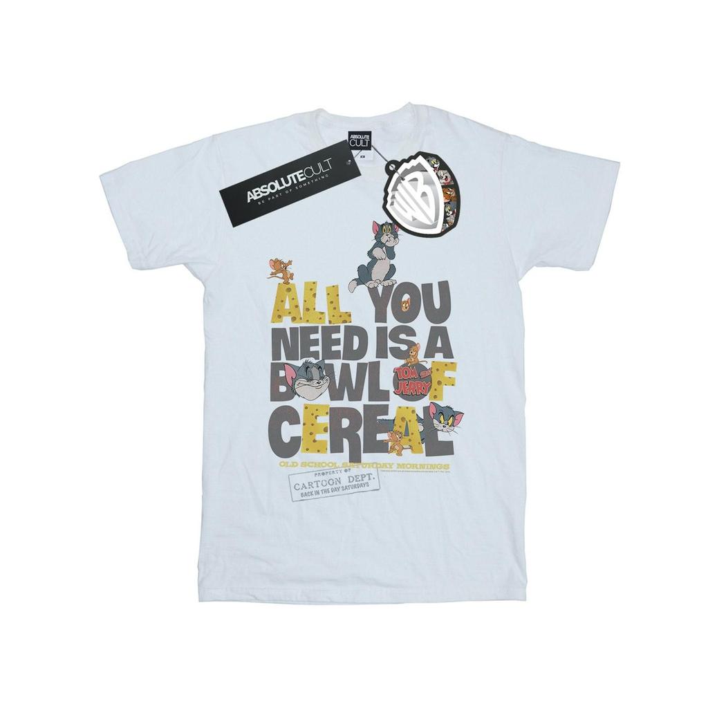 Tom und Jerry Damen/Damen Alles, was du brauchst, ist Baumwolle Boyfriend T-Shirt