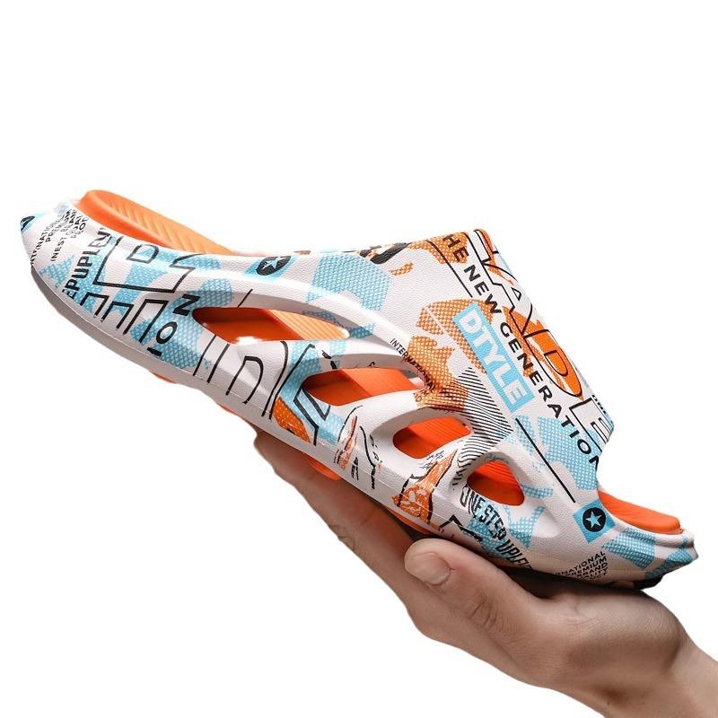 Summer Slippers Men Soft Bottom Indoor Home Platform Sandals Fashion Beach Shoes Couple Outdoor Non-Slip Bathroom Slides