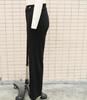 Women's High Waist Straight Leg Pants with Metal Buckle - New Solid Color Fashion Arrivals