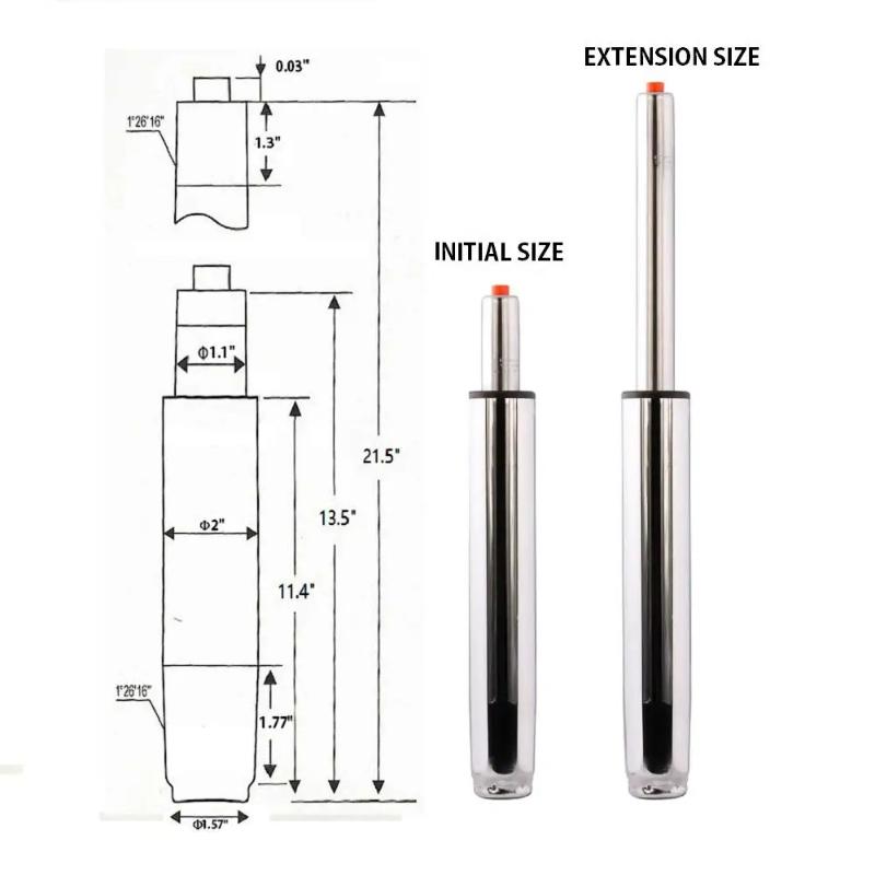 Brand New The 4th Generation Chair Lifter Hydraulic Rod Cylinder Replacement Pneumatic Shock Office Chair Parts