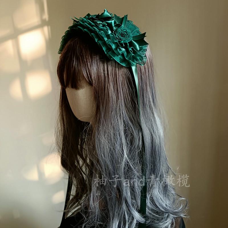 Green Lolita Top Hat Lolita Hairpin Small Cute Item Gift Stars Headband Bow Headgear Hair Clip Hair Accessories