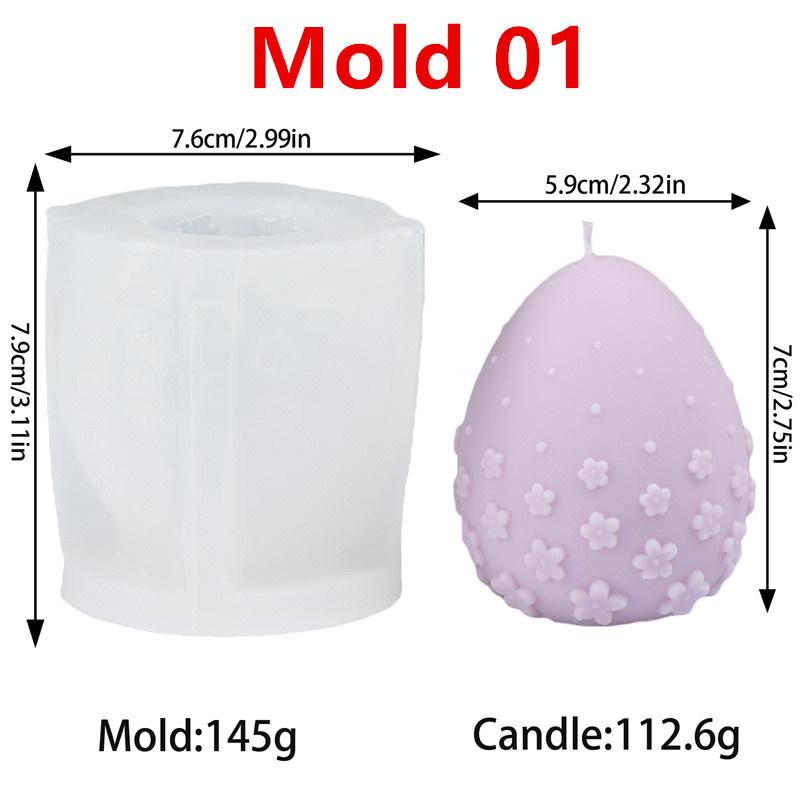 Easter Bunny Butterfly Egg Silicone Candle Mold DIY Floral Egg Plaster Mould Dandelion Clock Leaf Handmade Soap Home Decor Gift