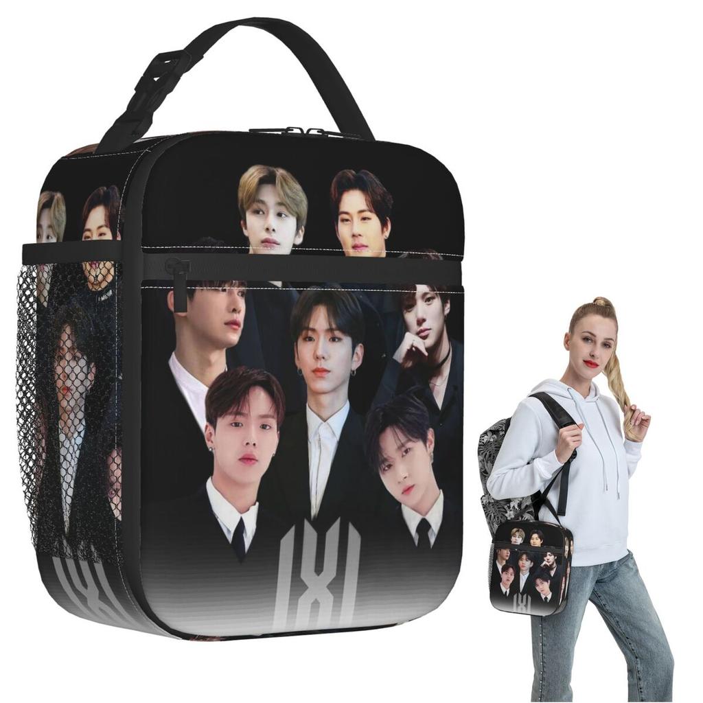 Monsta X Kpop Izolowana Torba na Lunch dla Kobiet Dzieci Przenośne Pojemniki na Żywność Termiczny Lunchbox Torba