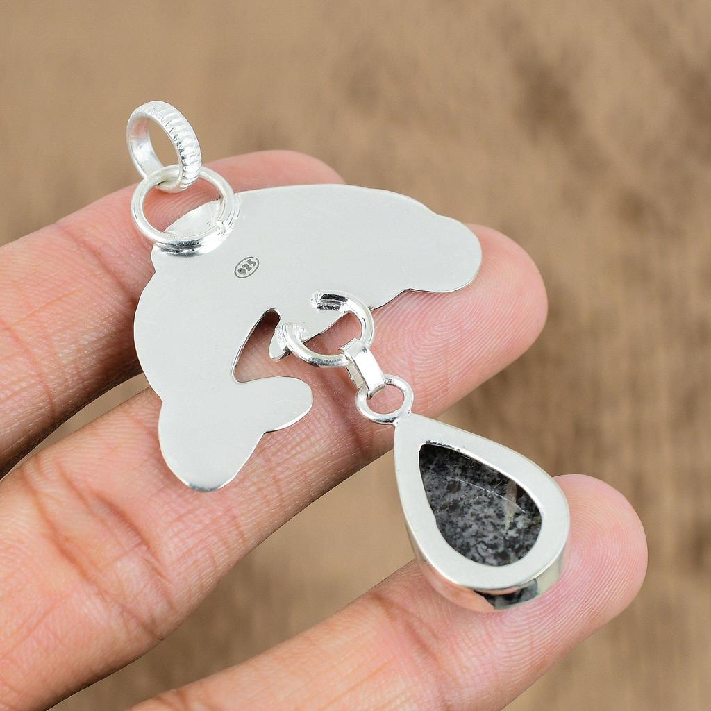 Mothers Day Deal Coconut Jasper Gemstone Fish Wedding Pendant Sterling Silver