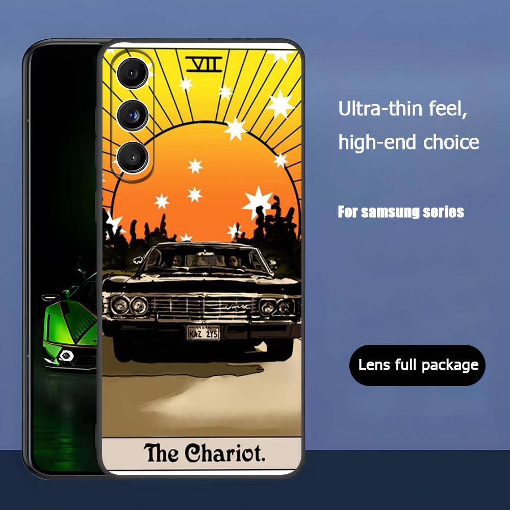 A Very Supernatural Christma Luxury Black Phone Case For Samsung Galaxy S23 S24 S25 Ultra S22 Plus S21