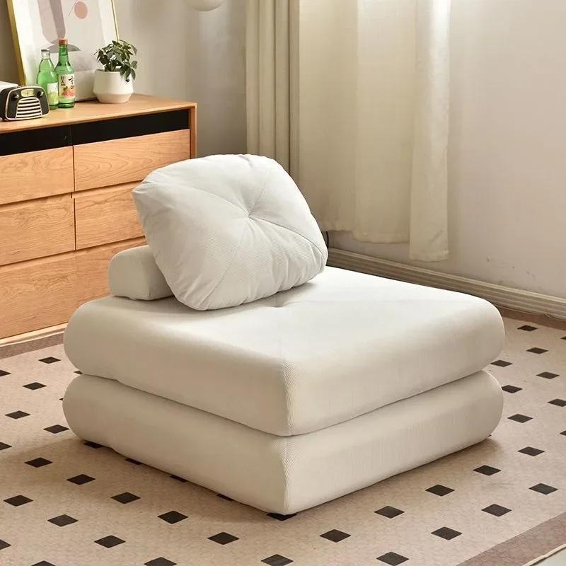 Nordic Modern Single Sofa Small-sized Dual-use Tatami for Living Room Bedroom Leisure Chairs Comfortable Furniture 60x60x40cm