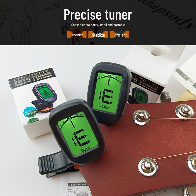 Multifunctional Electronic Tuner for Guitar, Violin, and Ukulele with Twelve Equal Temperament