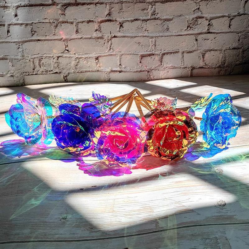 

Барвисте зоряне небо золота троянда - Романтичний подарунок на День святого Валентина, для дружини, дівчини або на день народження найкращої подруги