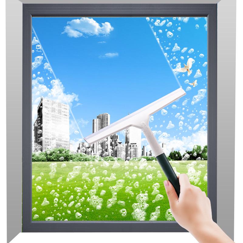 Double-Sided Glass Scraper & Squeegee for Window Cleaning