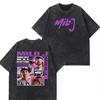 Rapper Milo J Album Tour Vintage Washed T Shirts Mens Women Clothing Harajuku Hip Hop Tshirts Short Slevee Oversized Tshirts