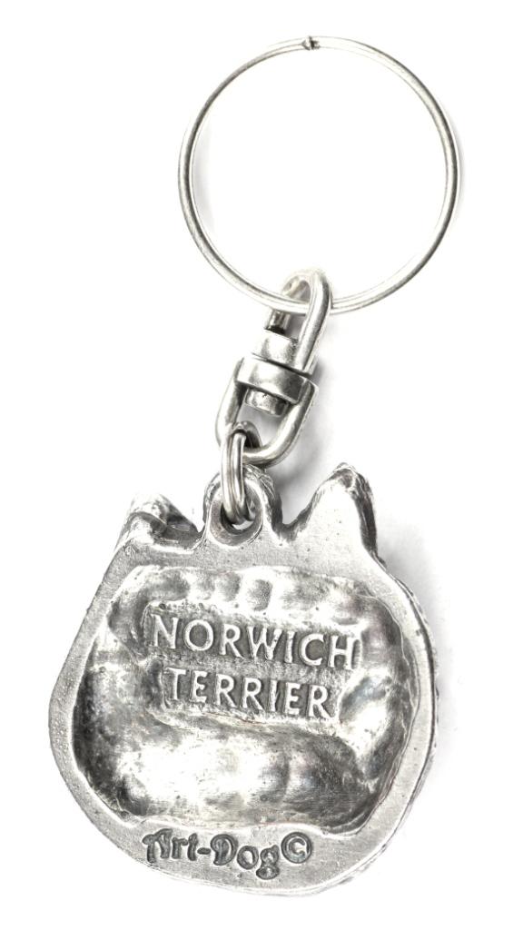 Norwich Terrier - Posrebrzany Brelok Z Psem, Ozdoba Torebki, Zawieszka Do Plecaka Marki Art-Dog