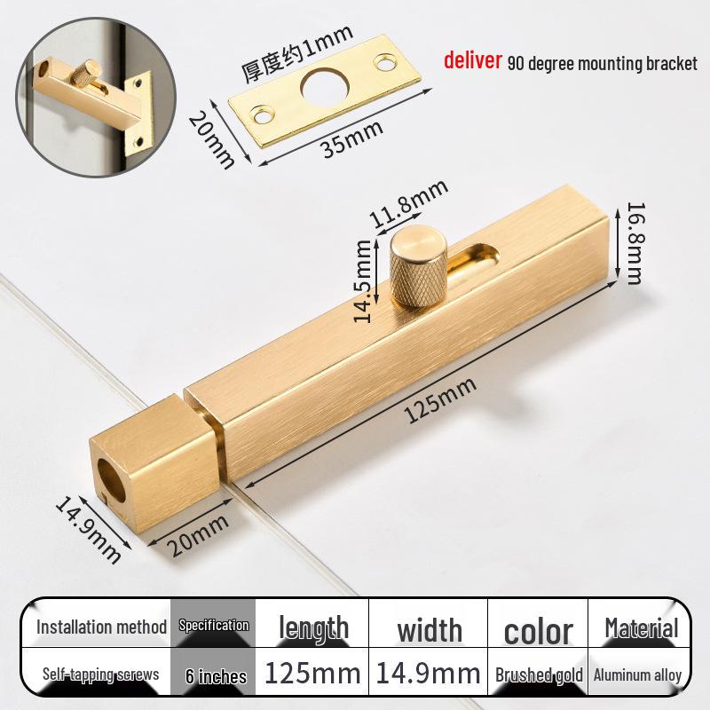 No-Drill Bathroom Door Latch: Simple Lock for Toilet & Sliding Doors